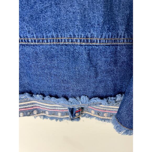 Mountain Lake Women’s Embroidered Denim Shirt Jacket Pattern Sz 2X Cottage Artsy - Picture 10 of 14